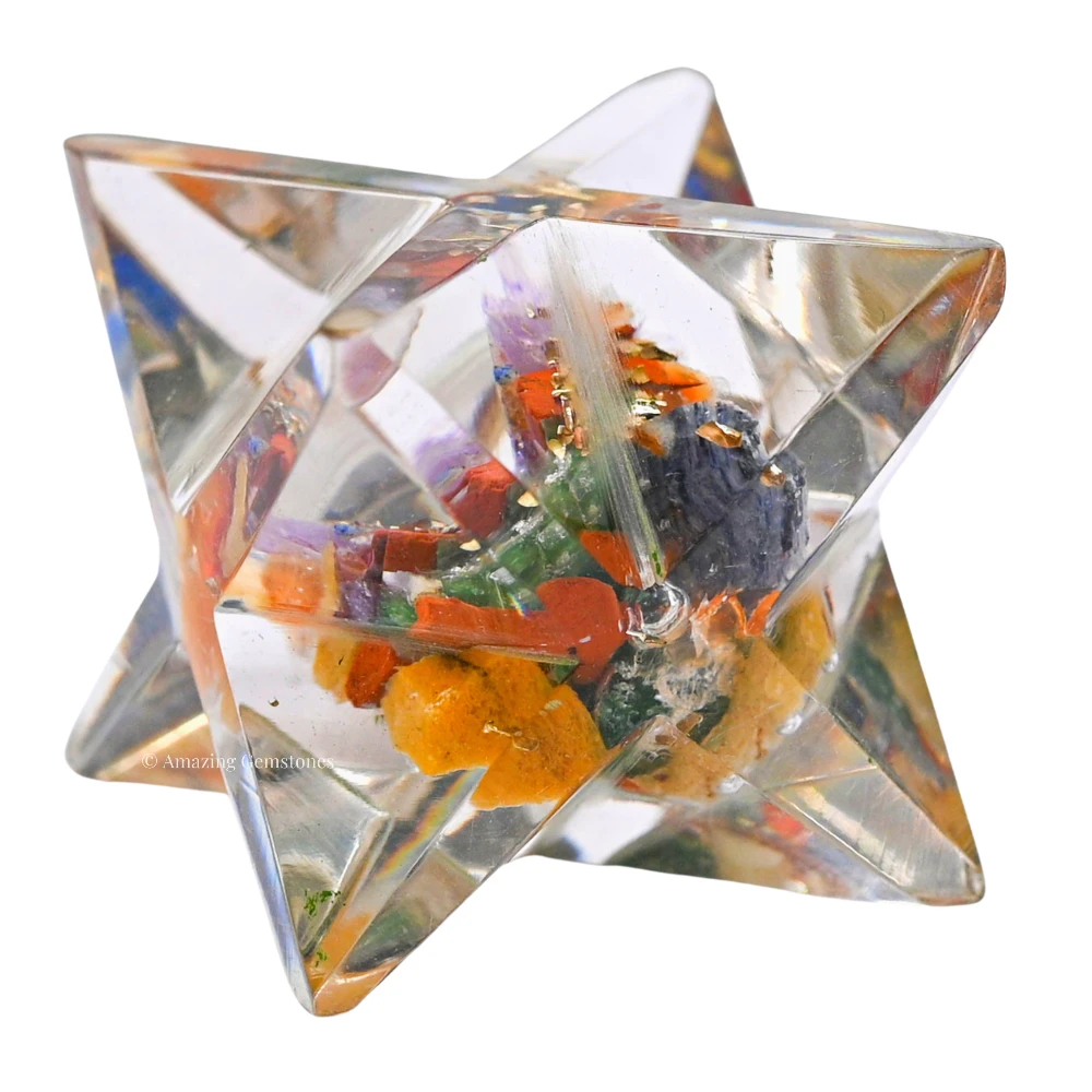 Mix Chakra Orgone Merkaba - 1 Inch