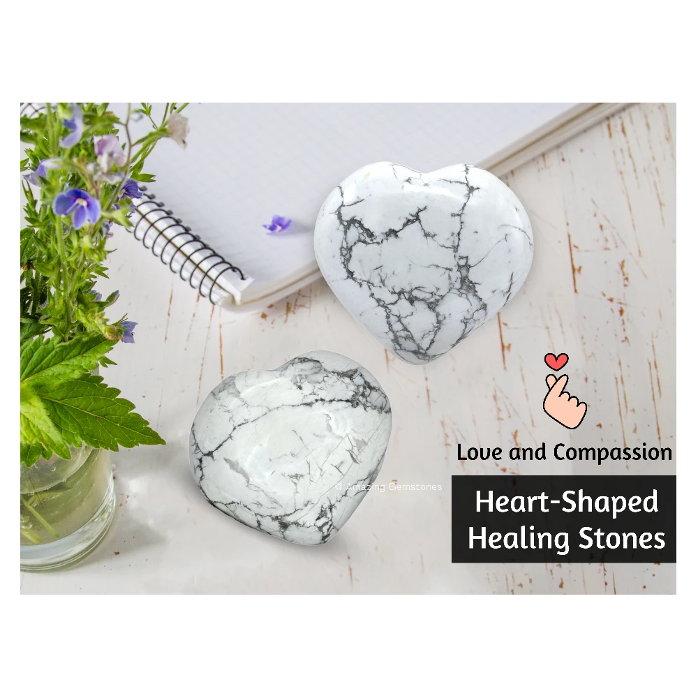Howlite Heart