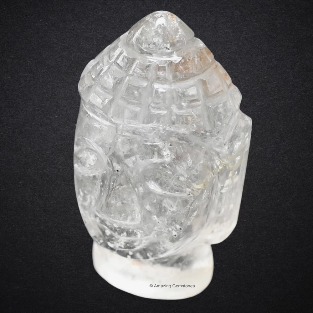Clear Quartz Buddha Head