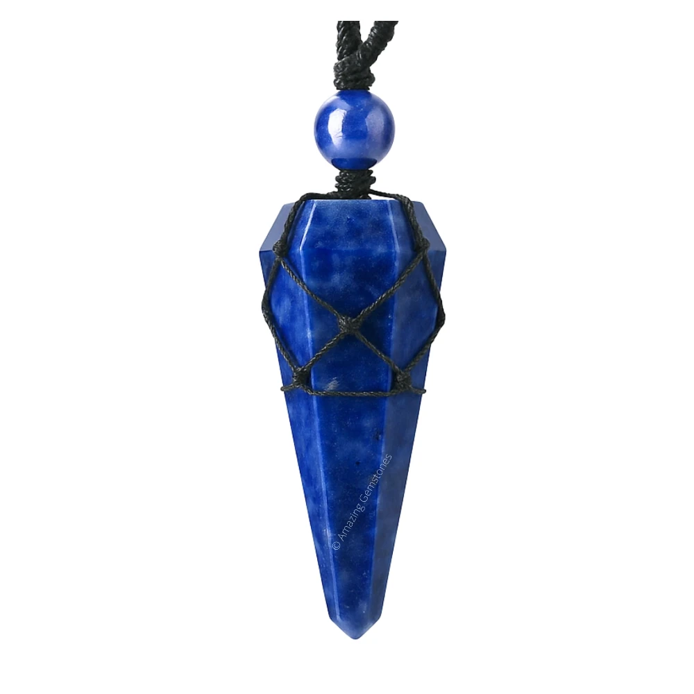 Sodalite Pendulum Pendant Necklace (Macrame)