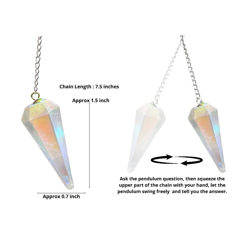 Angel Aura Quartz Pendulum