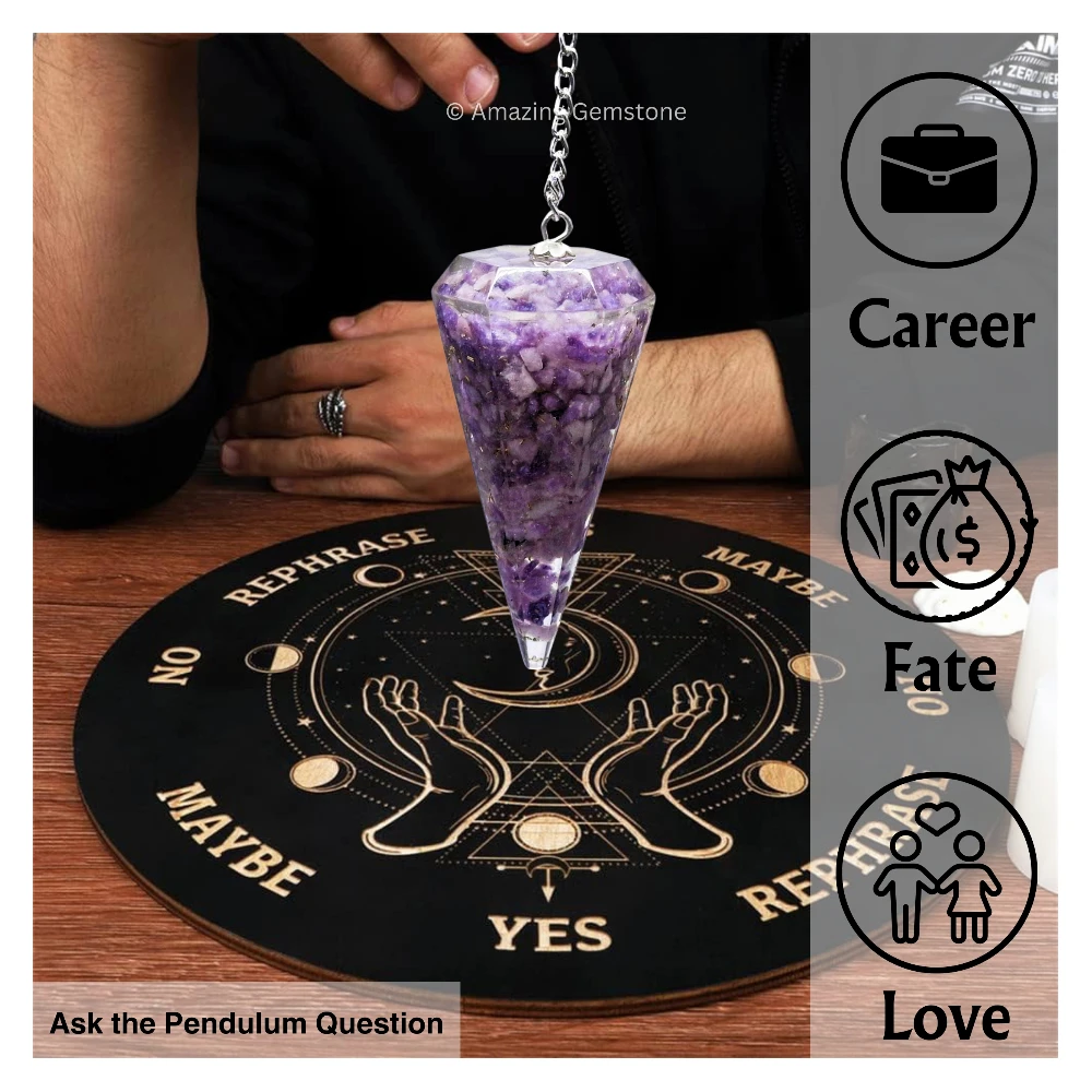 Lepidolite Orgone Pendulum