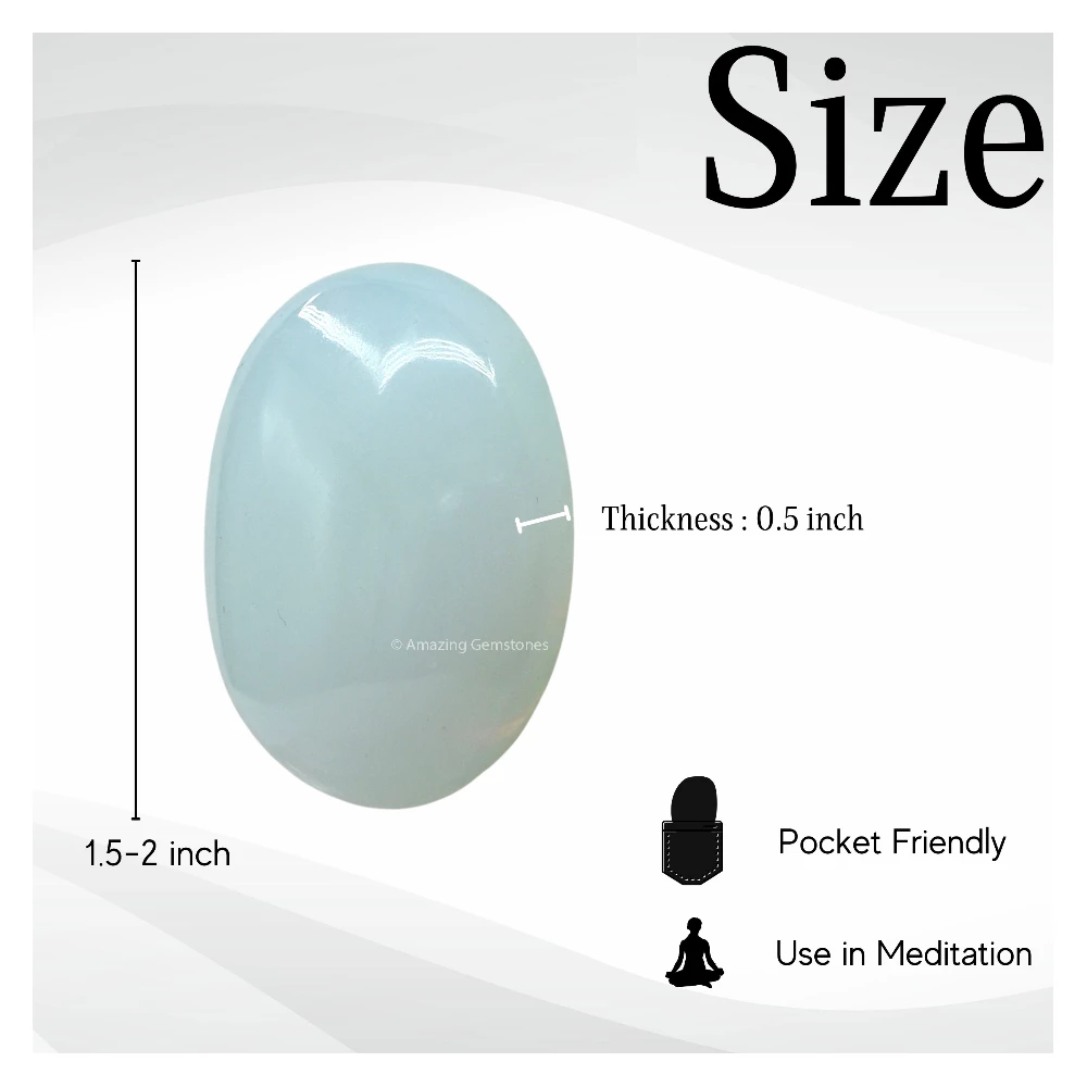Opalite Palm Stone