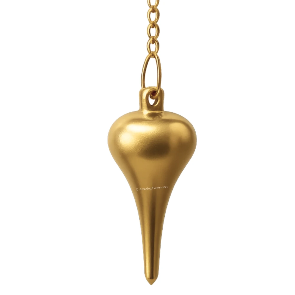 Metal Brass Pendulum - Gold Dome Cone Point (MP118)