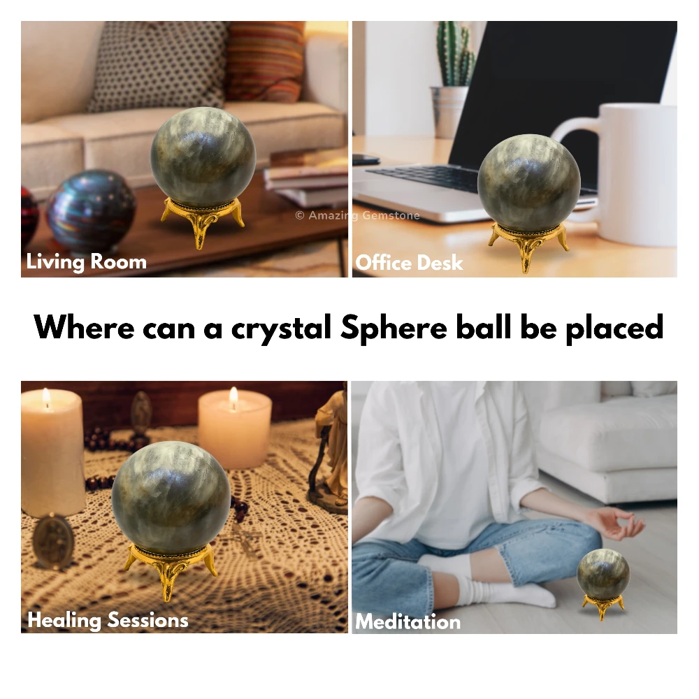 Sun Moonstone Sphere (2 Inch)