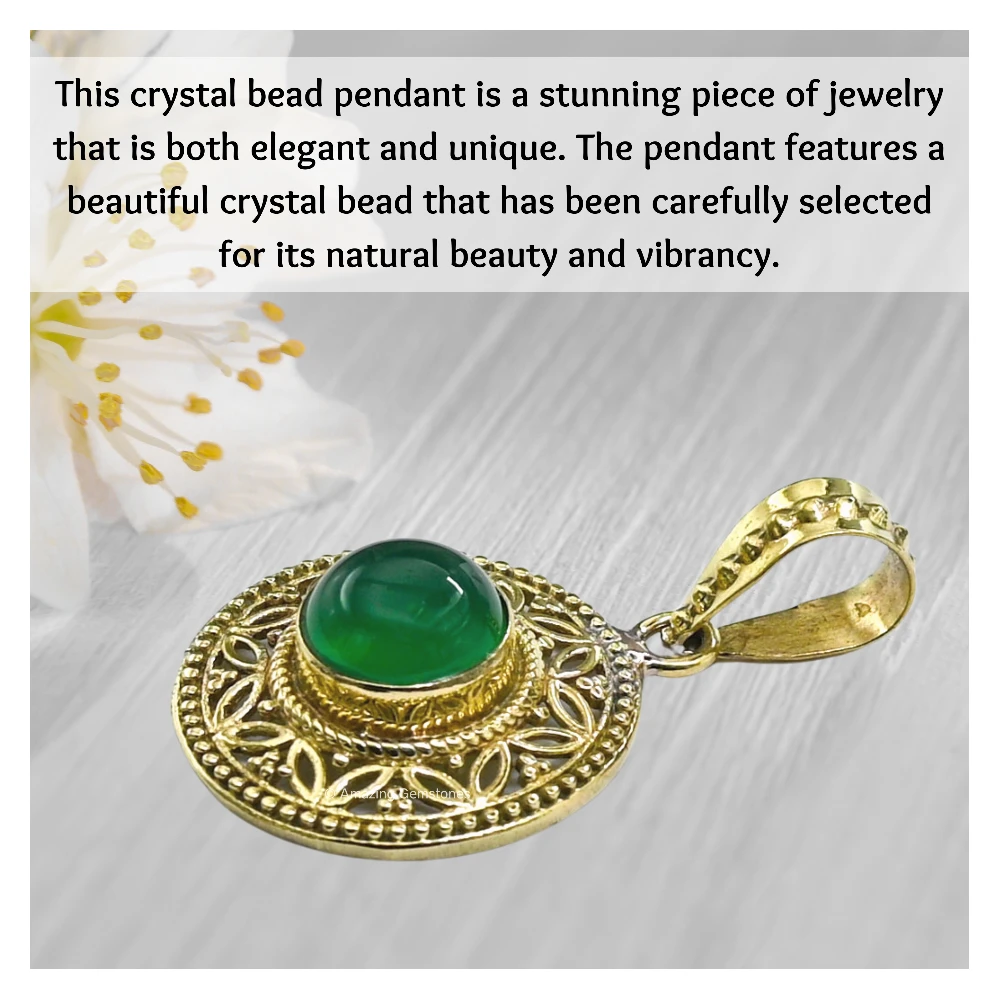 Green Onyx Bead Necklace Premium