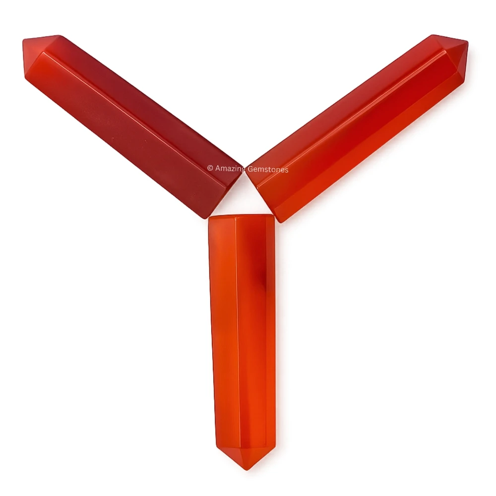 Red Onyx Pencil Points (Set of 3)