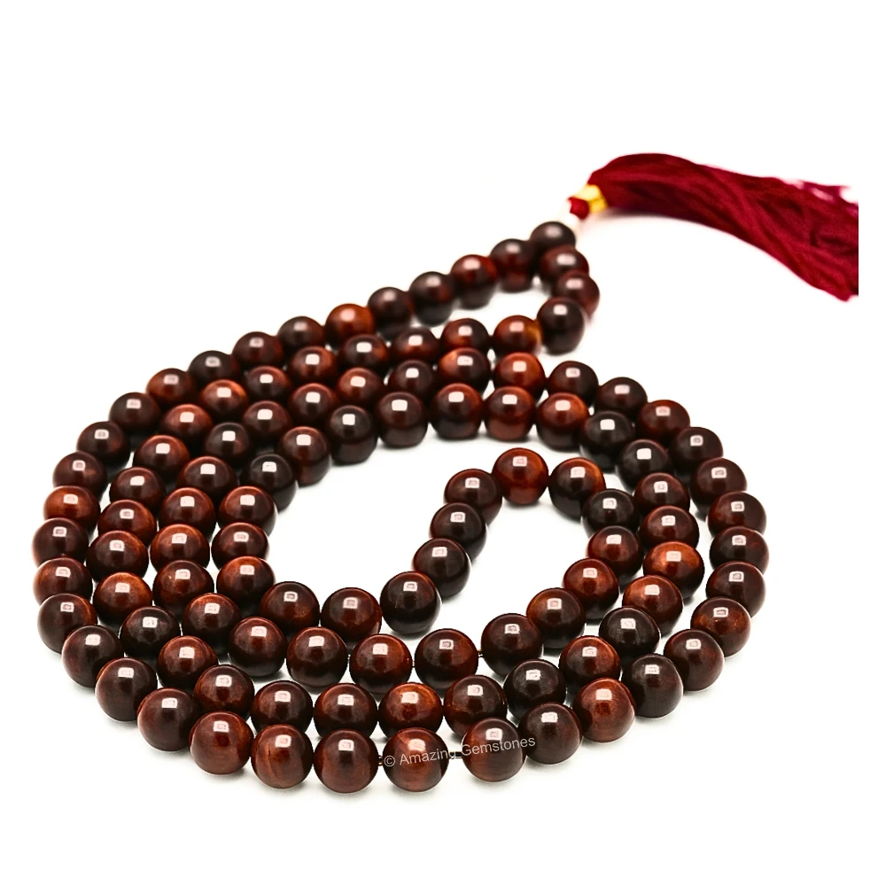 Red Tiger Eye Mala (Without Knot)