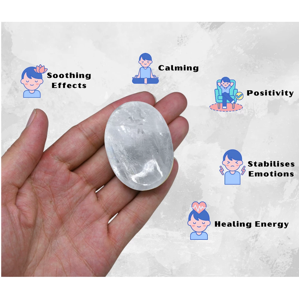 Clear Quartz Palm Stone