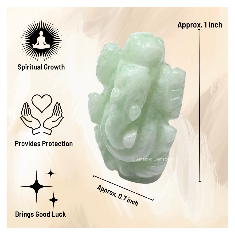 Amazonite Ganesha Crystal Idol