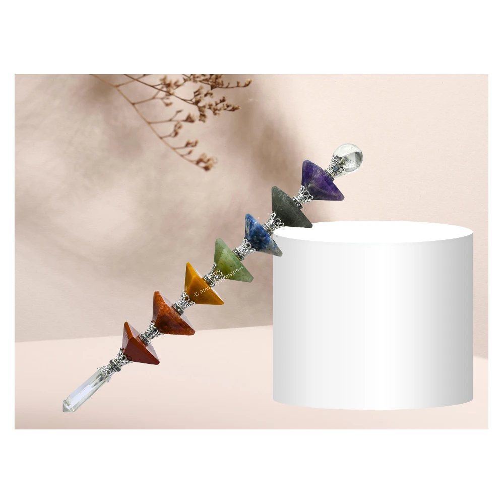 Chakra Pyramid Healing Crystal Wand