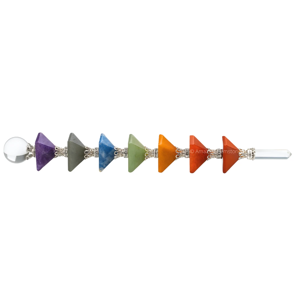 Chakra Pyramid Healing Crystal Wand
