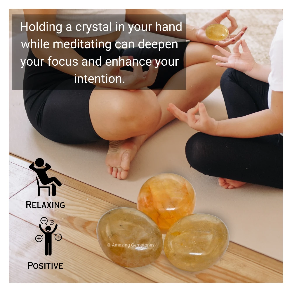 Citrine Palm Stone