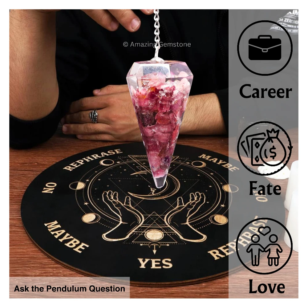 Rhodonite Orgone Pendulum