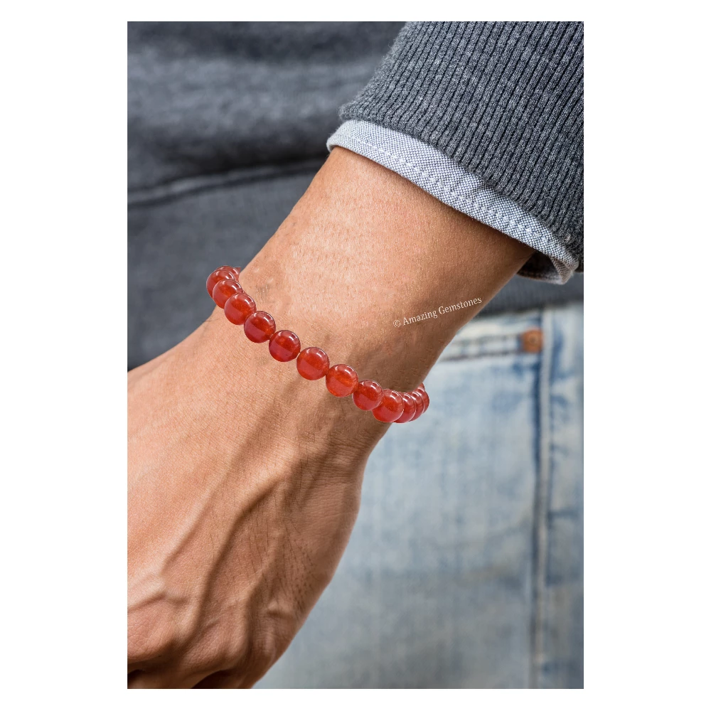 Red Agate Bracelet (Strechable)