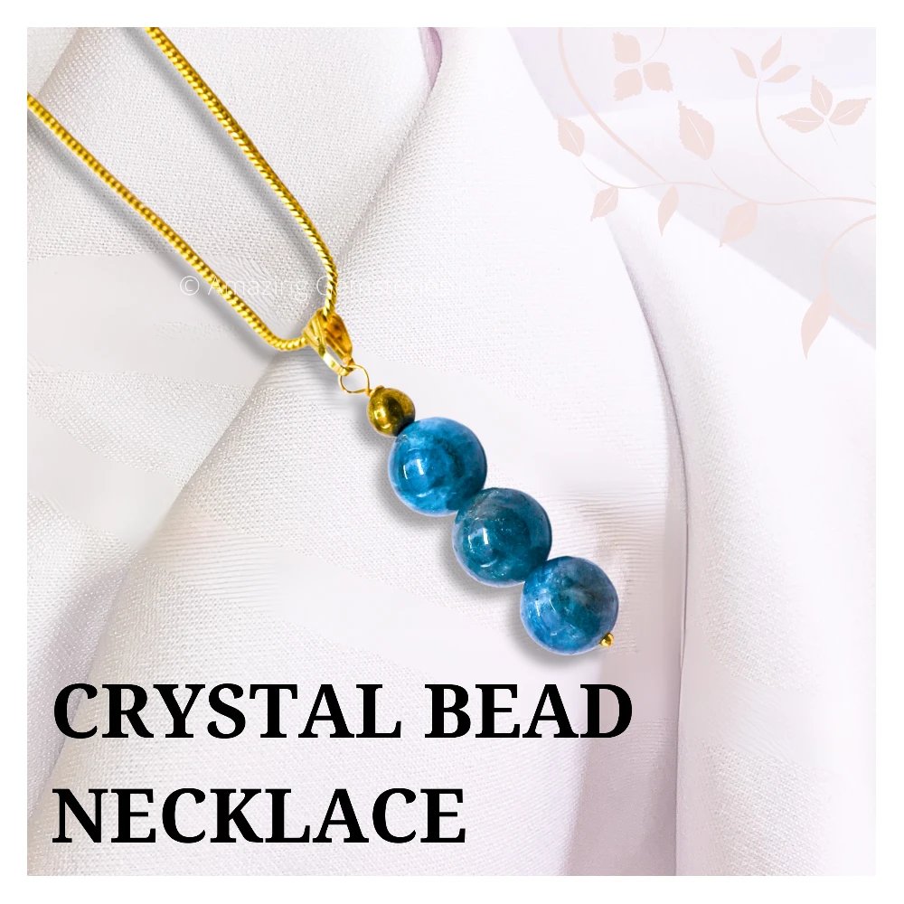Apatite Bead Pendant (Gold)