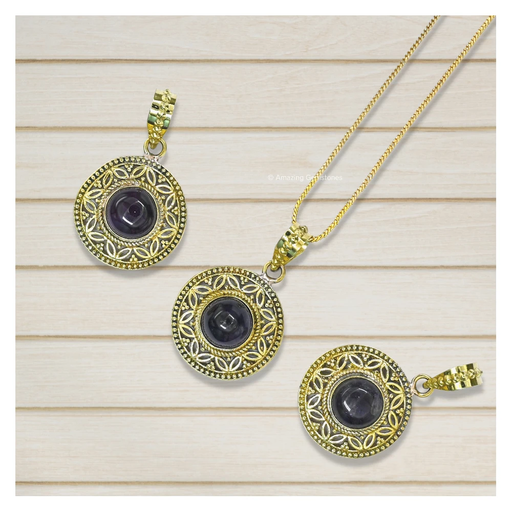 Amethyst Bead Necklace Premium