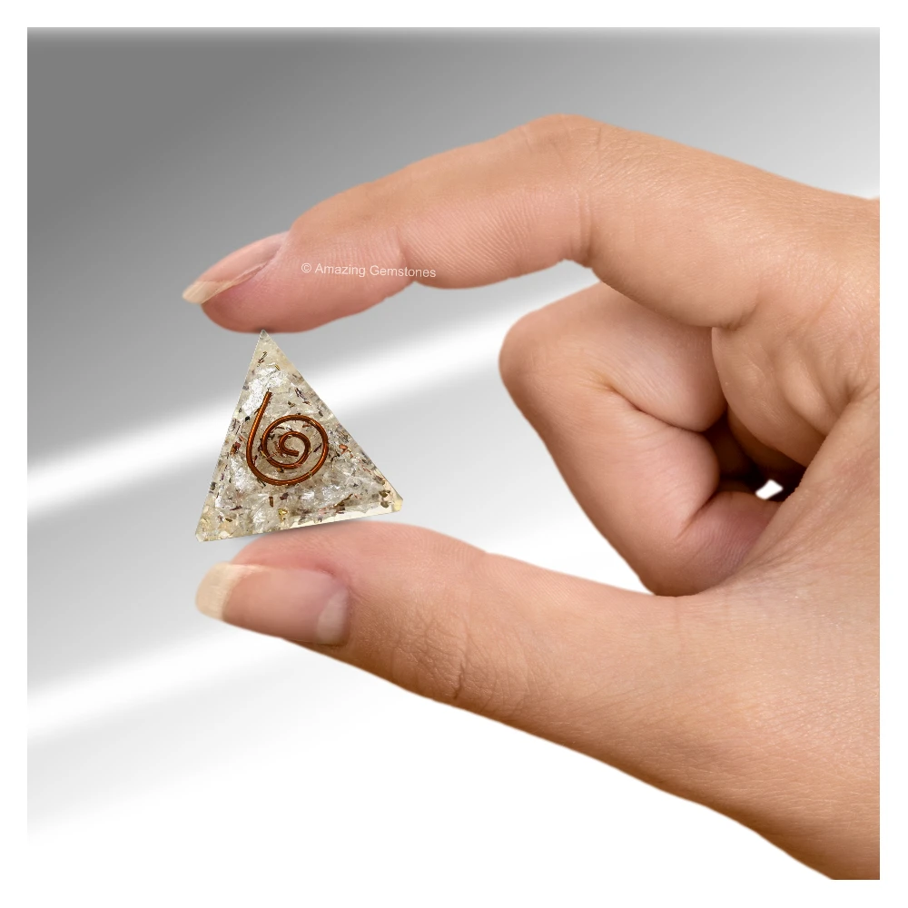 Clear Quartz Orgone Pyramid - Mini