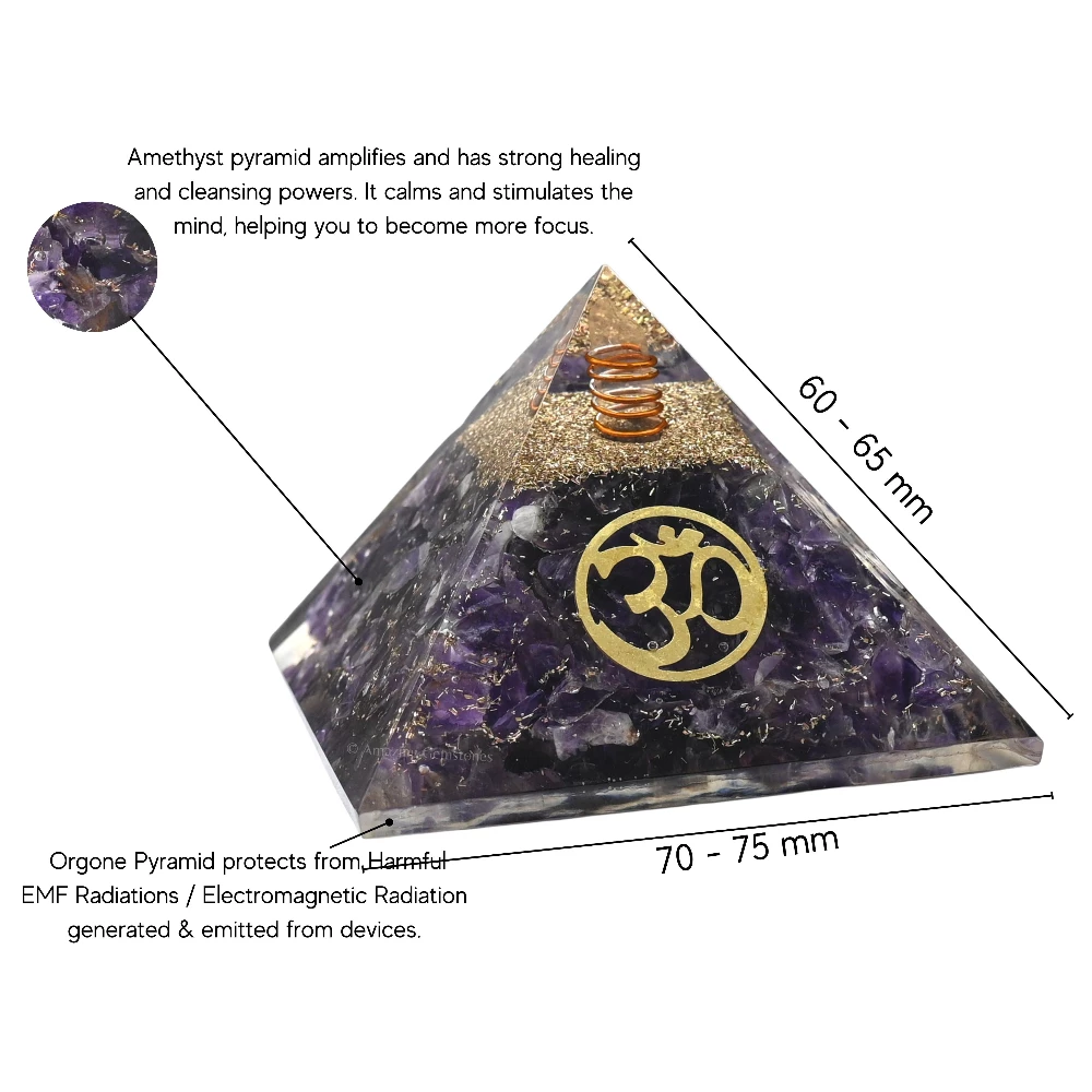 Amethyst Orgone Pyramid - OM