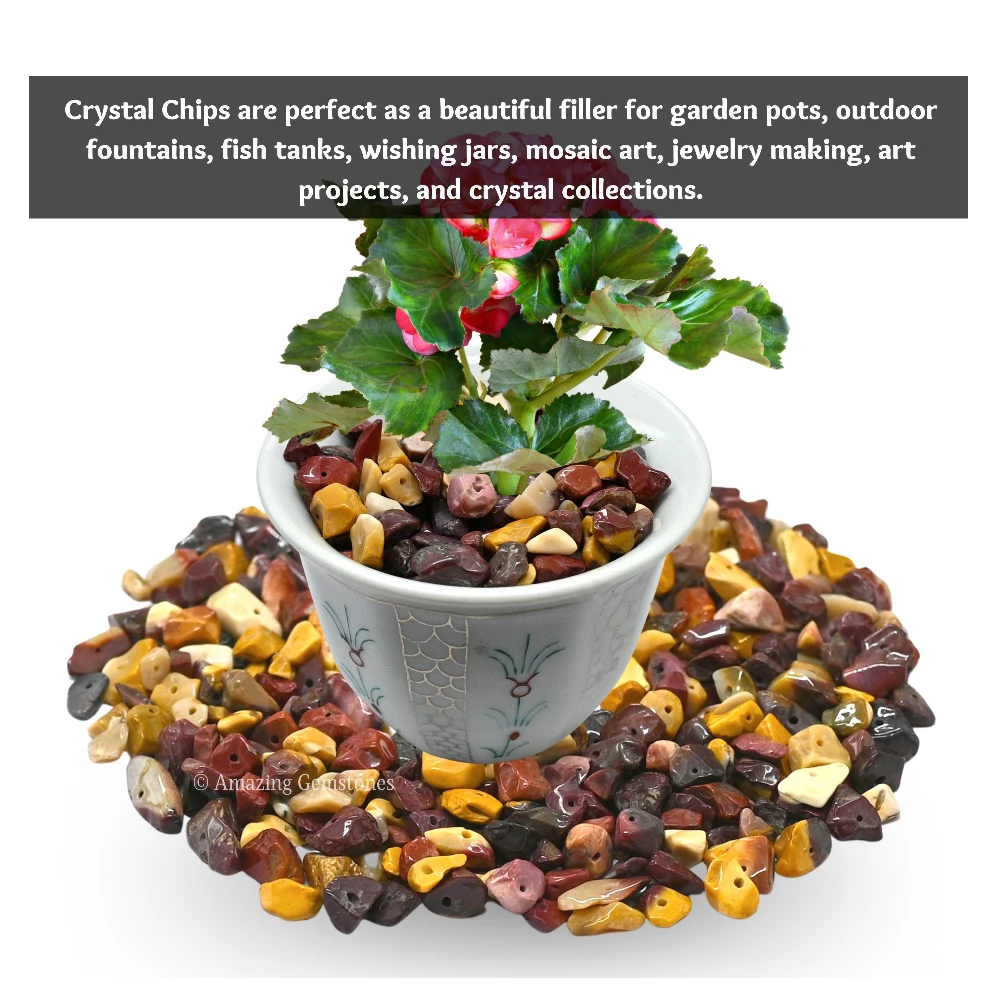 Mookaite Jasper Chips - Pre Drilled