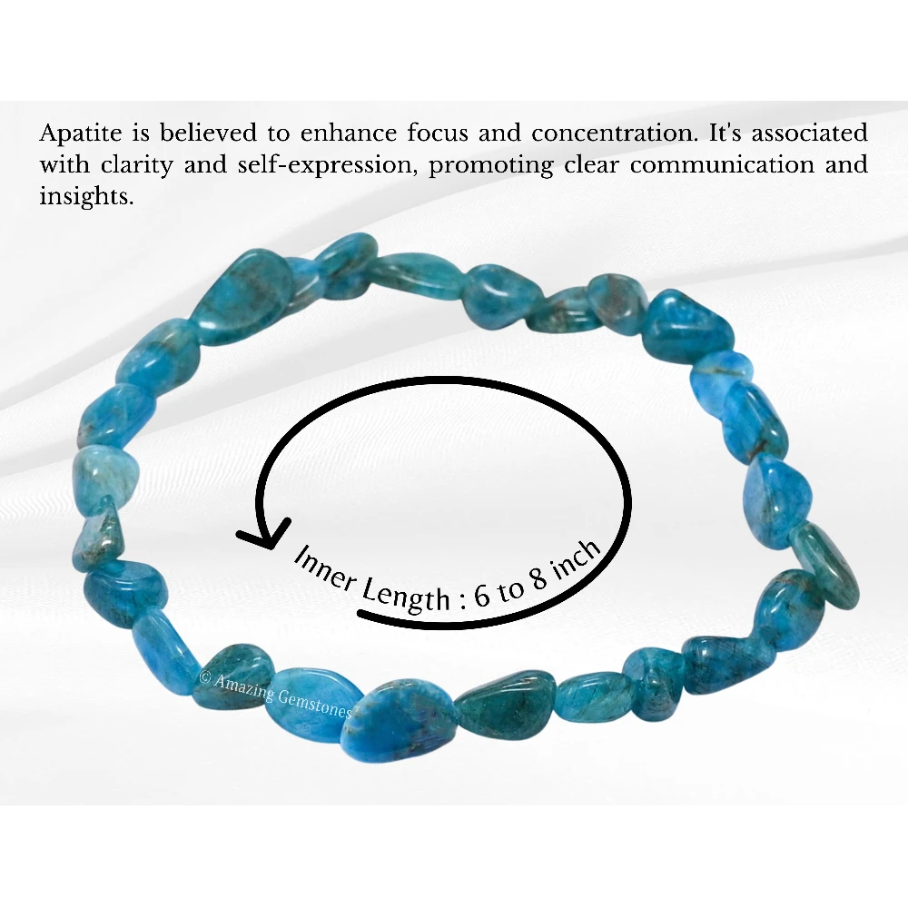 Apatite Tumbled Stone Bracelet (Stretchable)