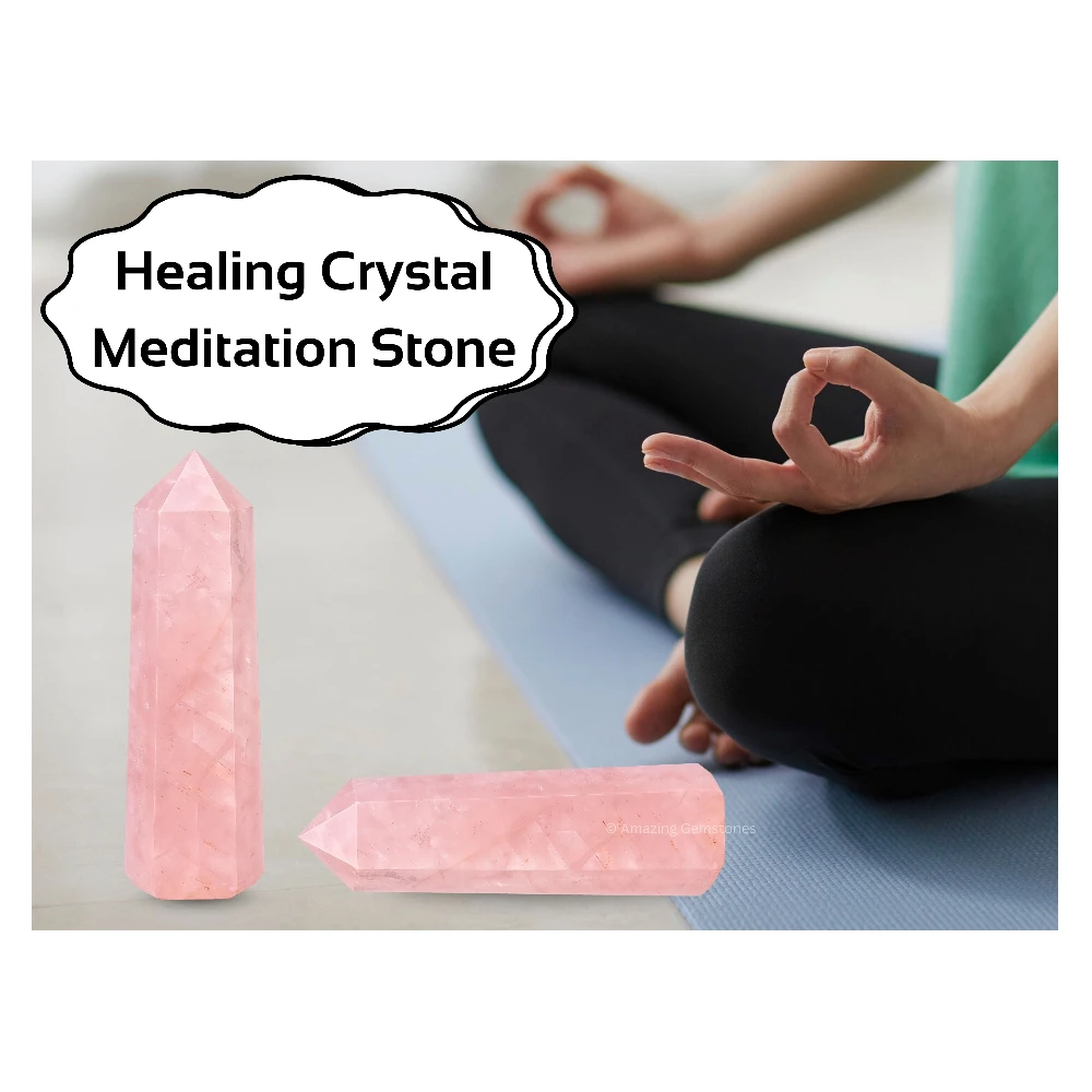 Star Rose Quartz Tower (2" to 3" INCH)