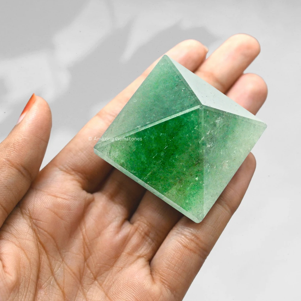 Green Strawberry Quartz Pyramid (1.5 Inch)