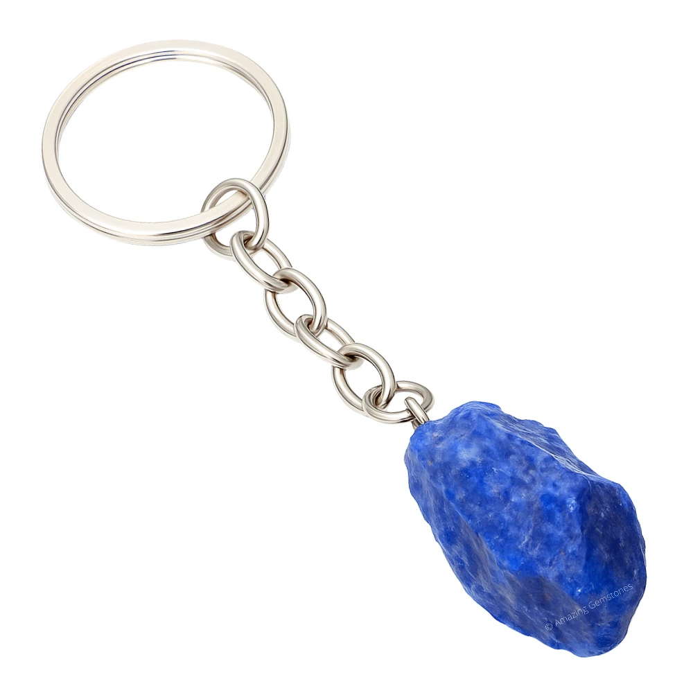 Sodalite Keychain Keys Holder (Raw)