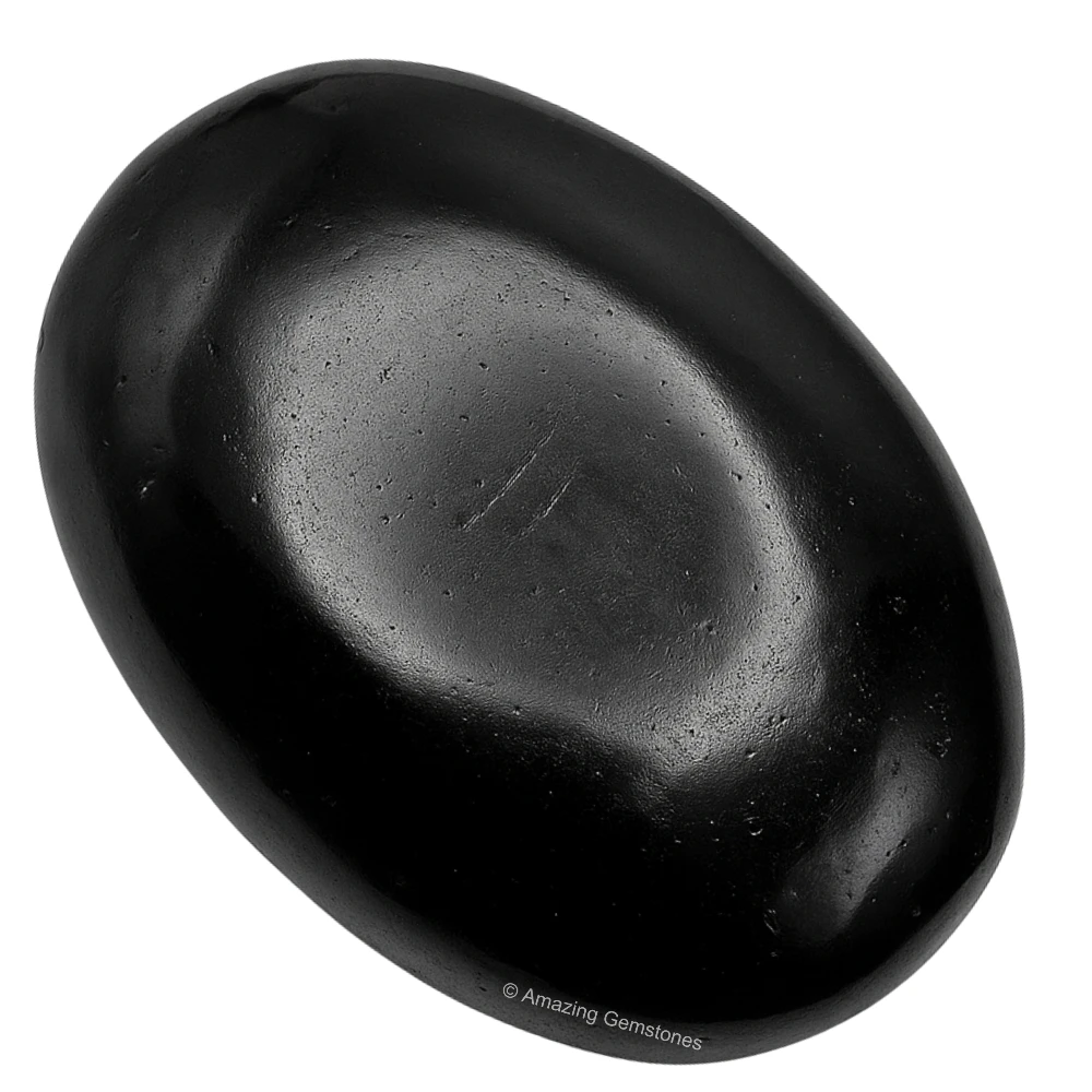 Natural Black Tourmaline Palm Stone