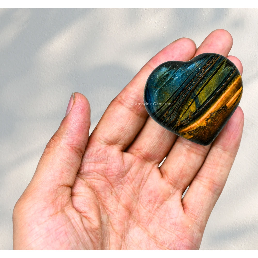 Multi Tiger Eye Heart
