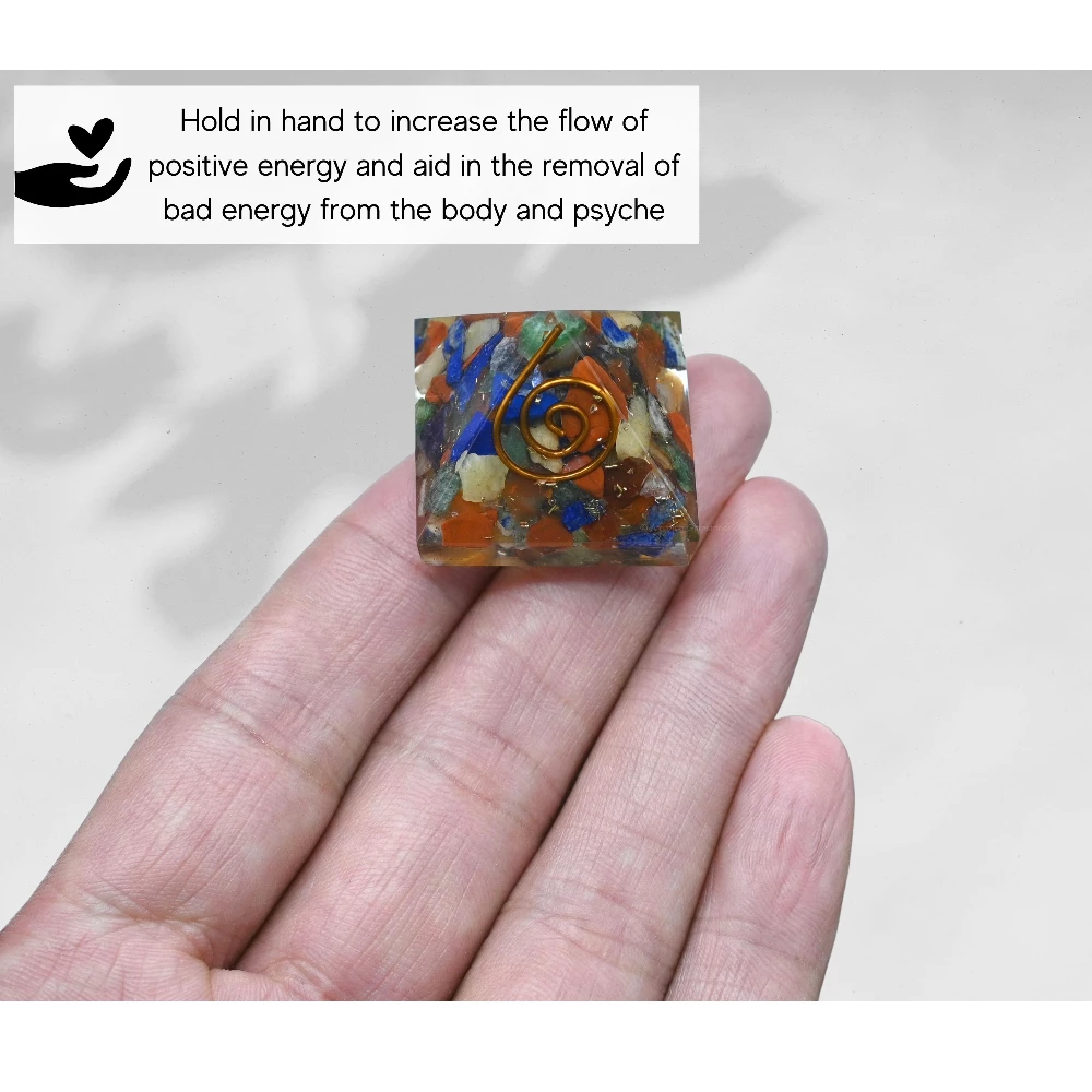 Mix Chakra Orgone Pyramid - Mini