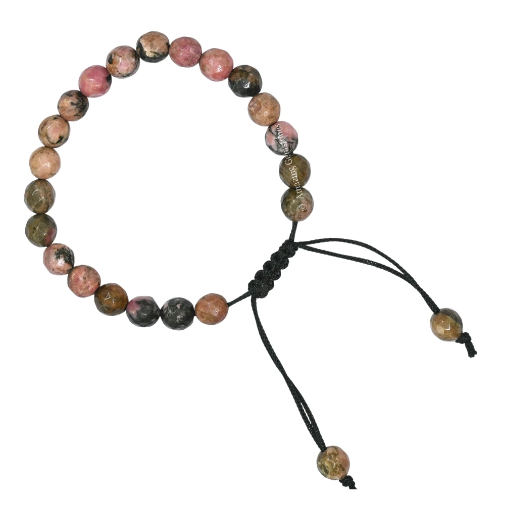 Rhodonite Bracelet (Faceted-Adjustable)