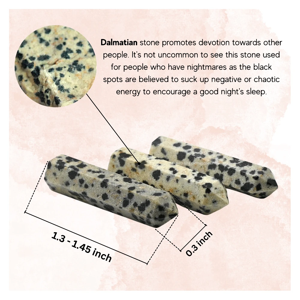 Dalmatian Jasper Pencil Points (Set of 50)