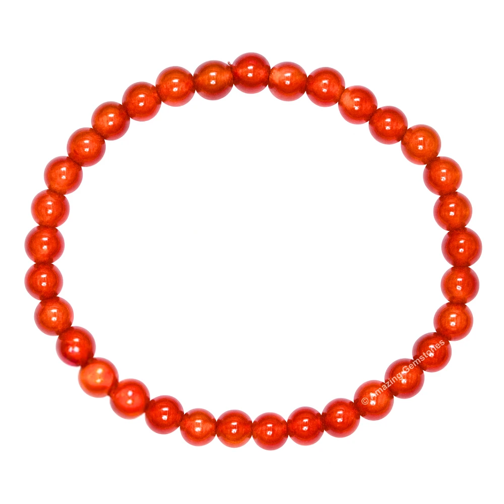 Carnelian Healing Crystal Bracelets - 6mm Beads