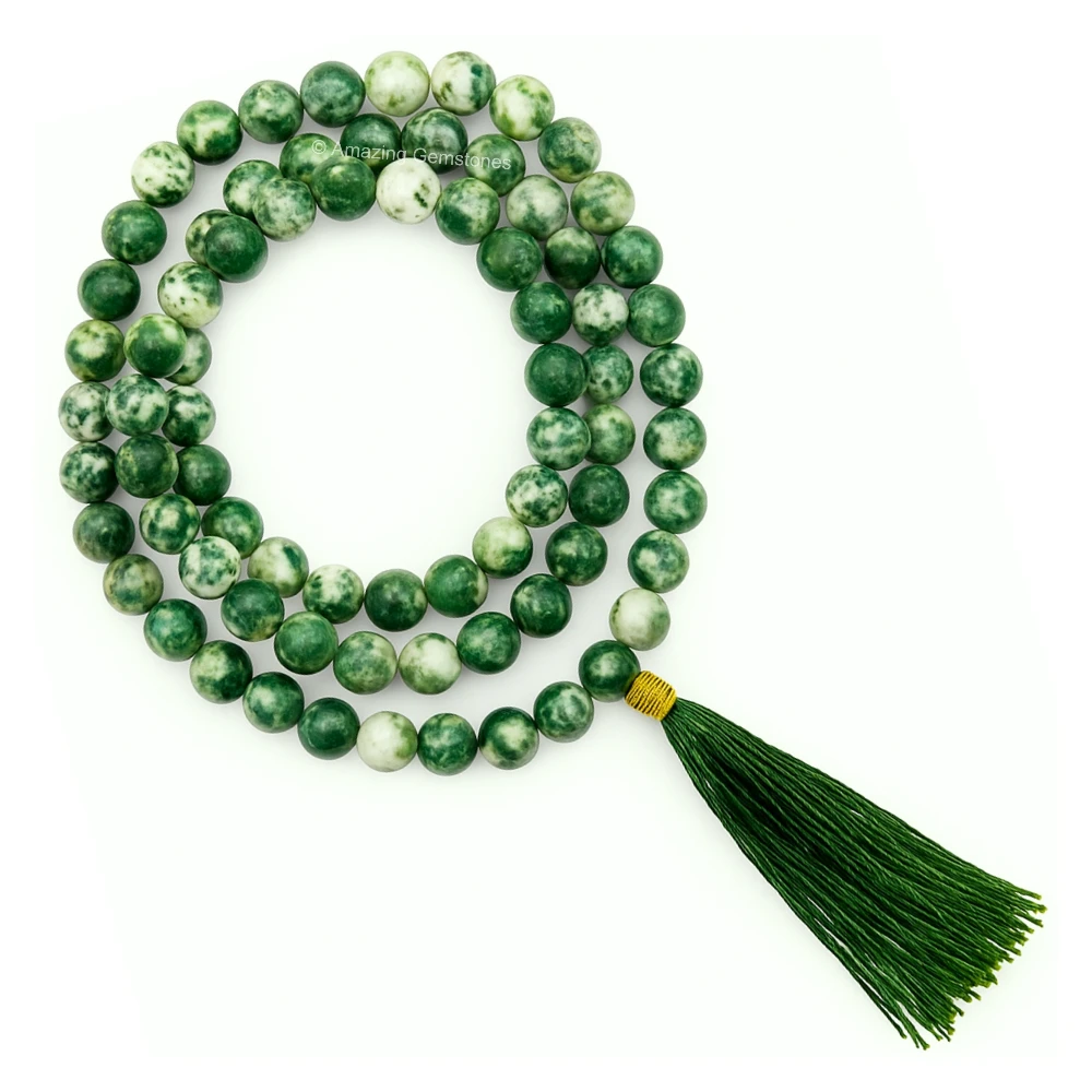 Tree Agate Mala (Without Knot)