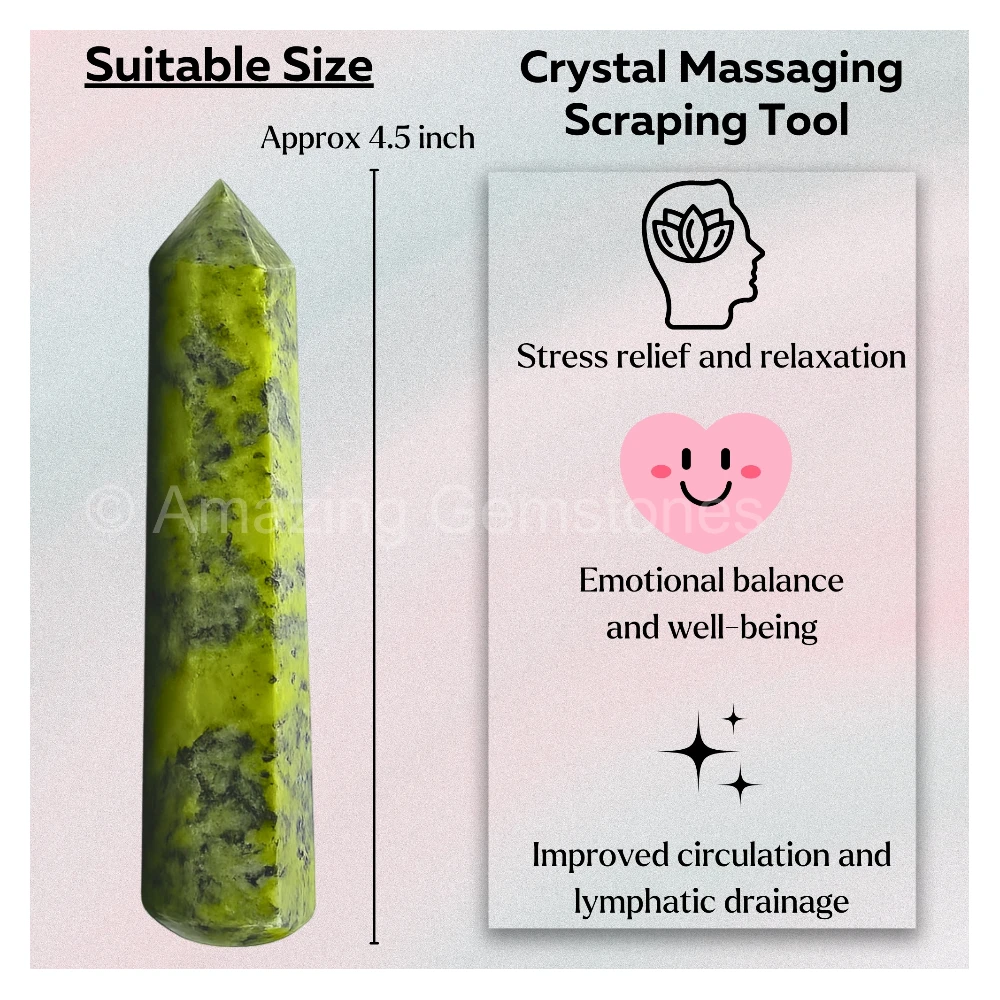 Green Jade Wand (Faceted)