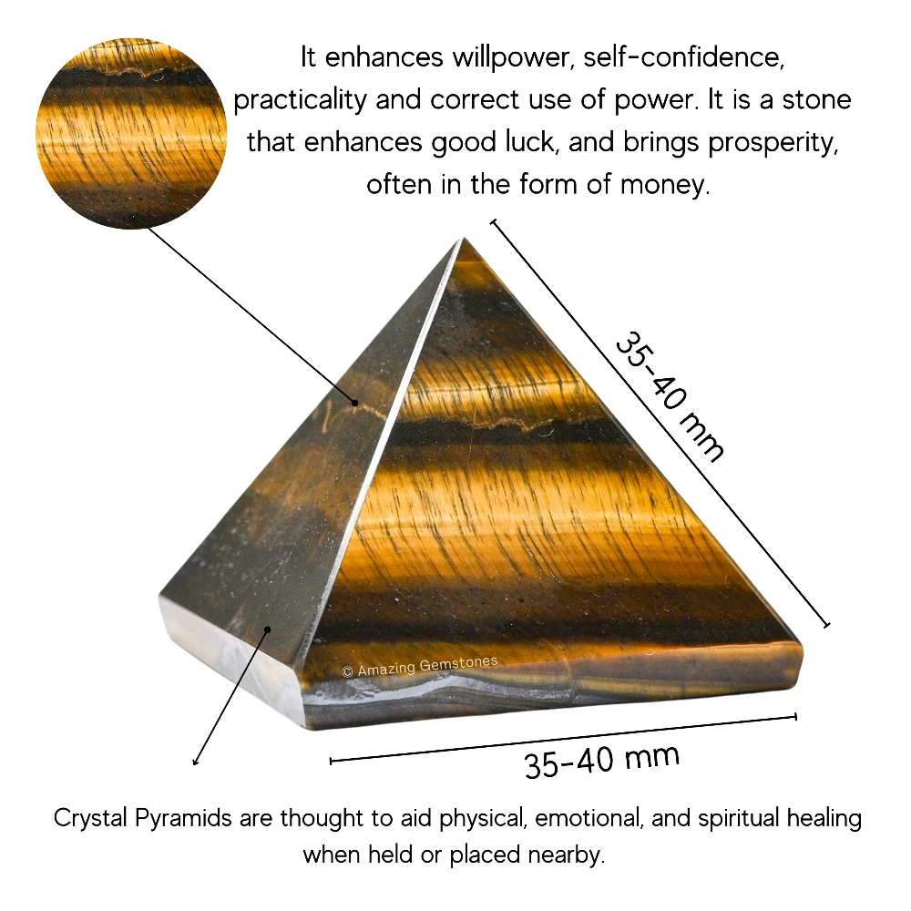 Tiger Eye Pyramid (1.5 Inch)