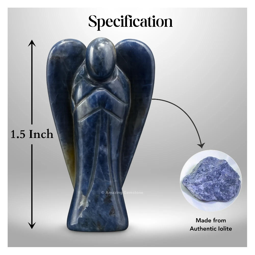 Iolite Angel Figurine (1.5 Inch)