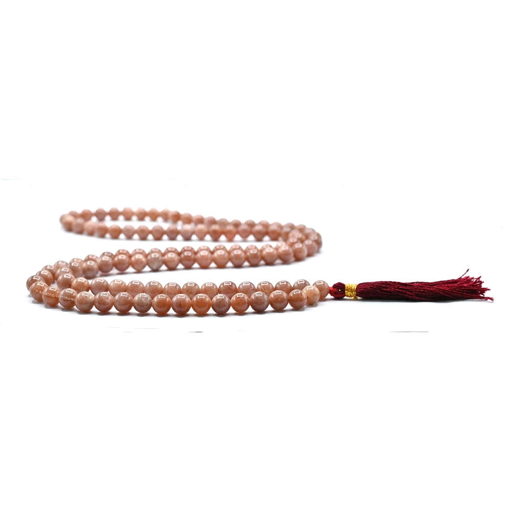 Sunstone Mala (Without Knot)
