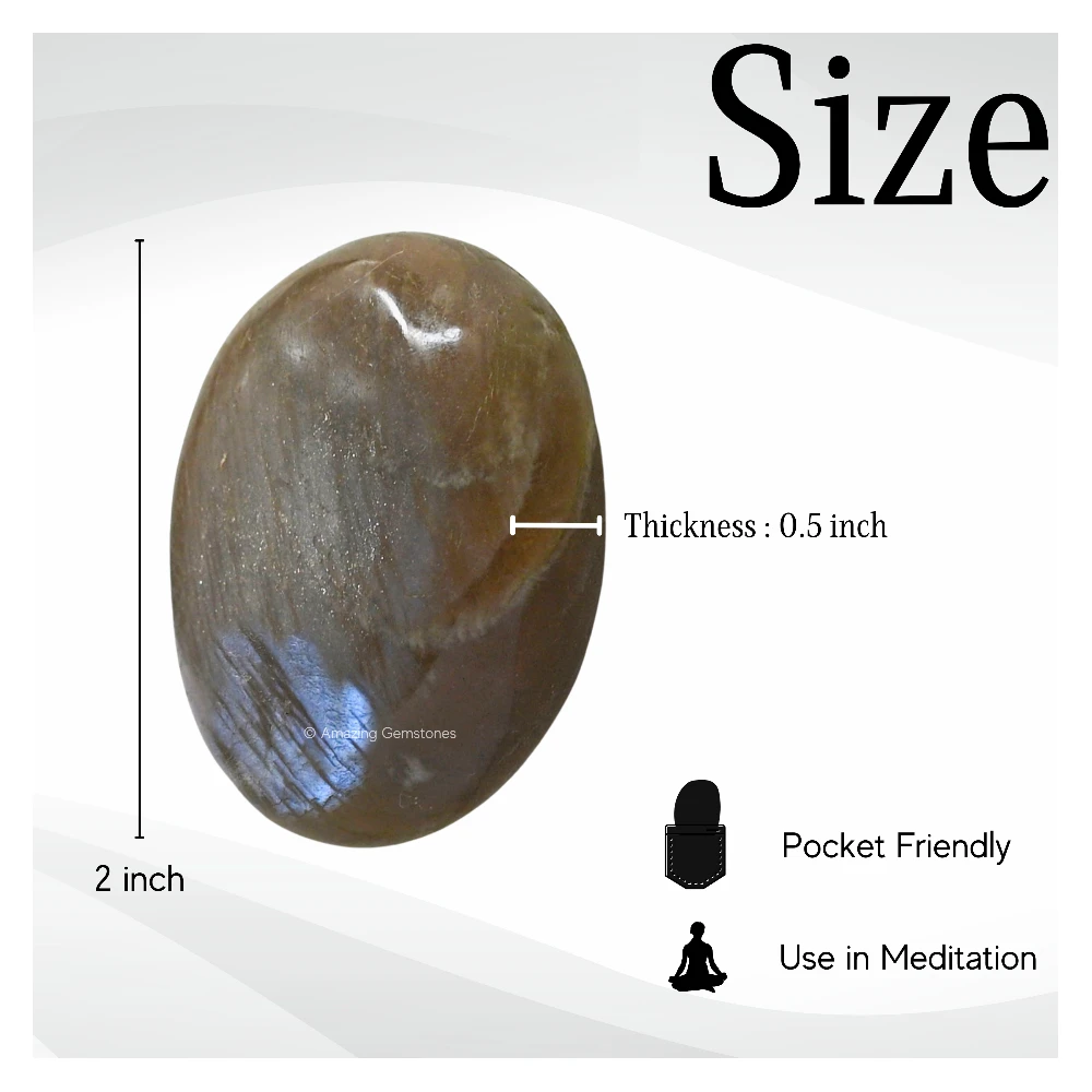 Sun Moonstone Palm Stone