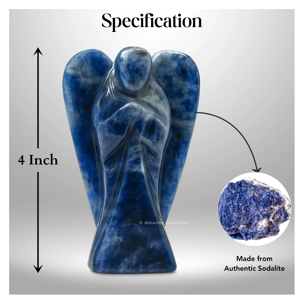 Sodalite Angel Figurine (4 Inch)