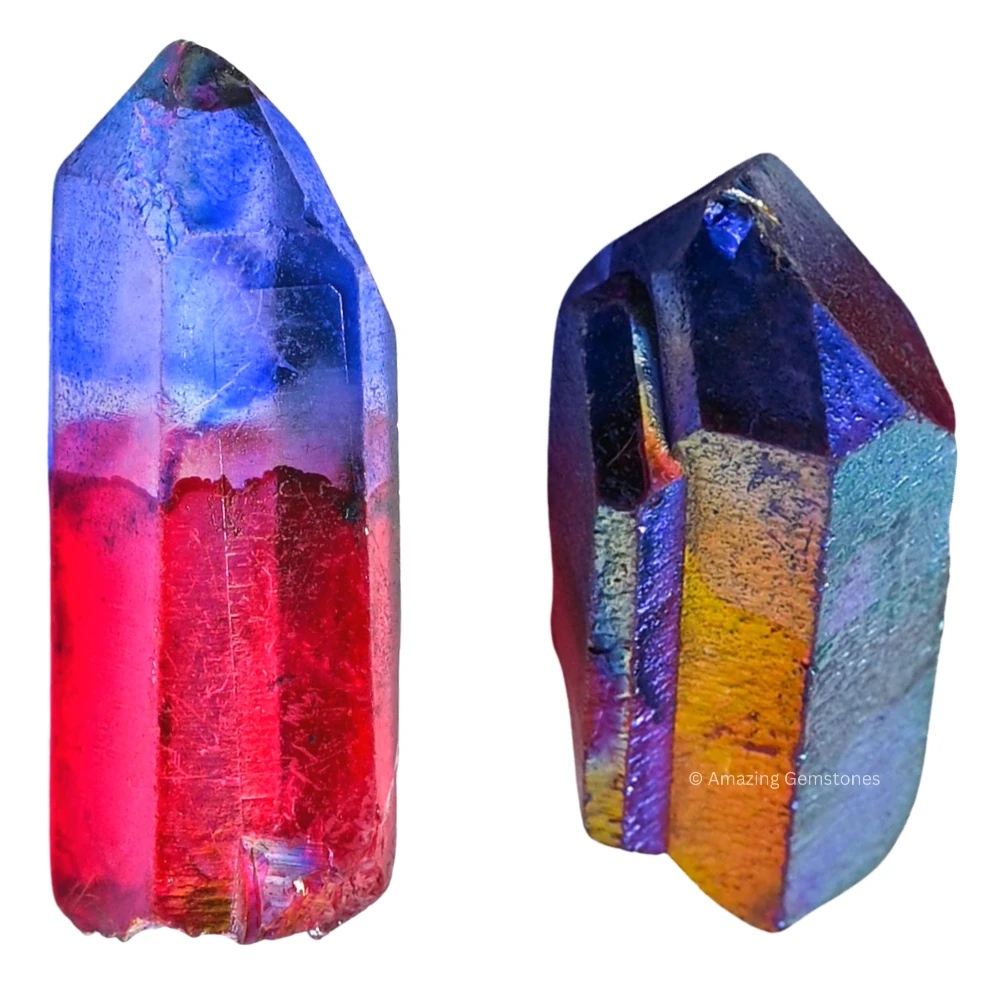 Ruby Tanzine Aura Quartz Raw Crystal Points (1 LB)