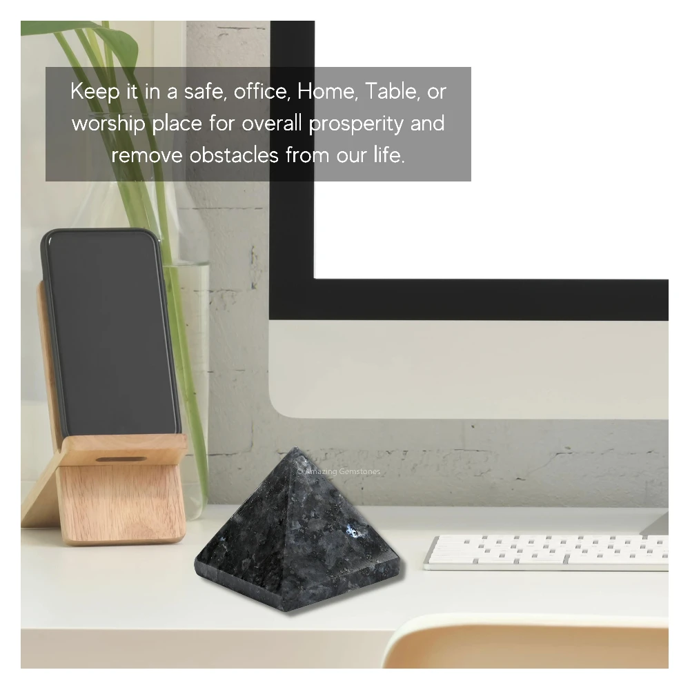 Larvikite Pyramid (2 Inch)