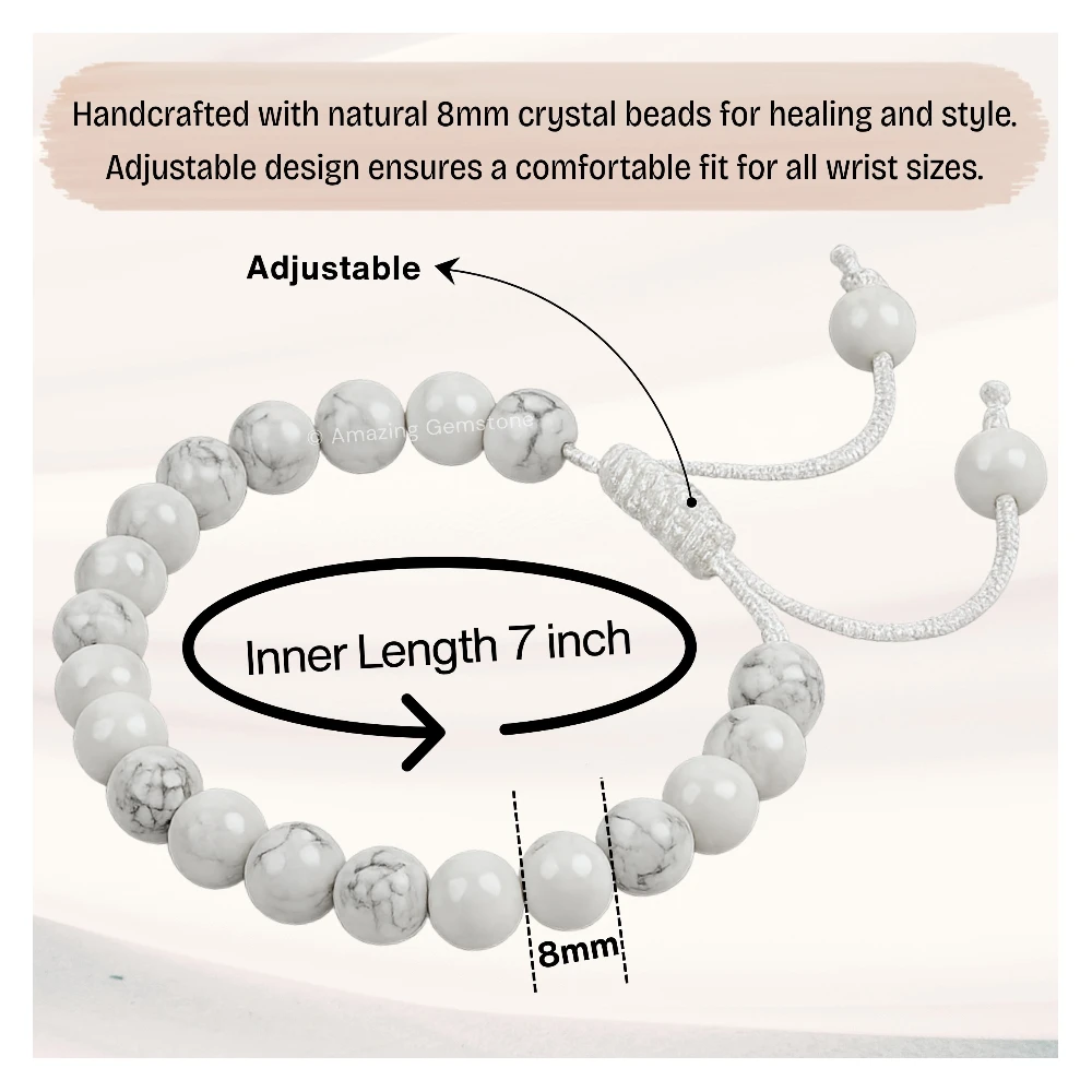 Howlite Bracelet (Adjustable)