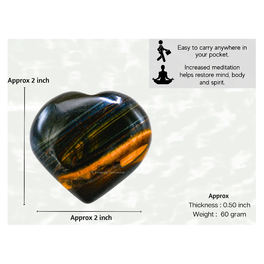 Multi Tiger Eye Heart