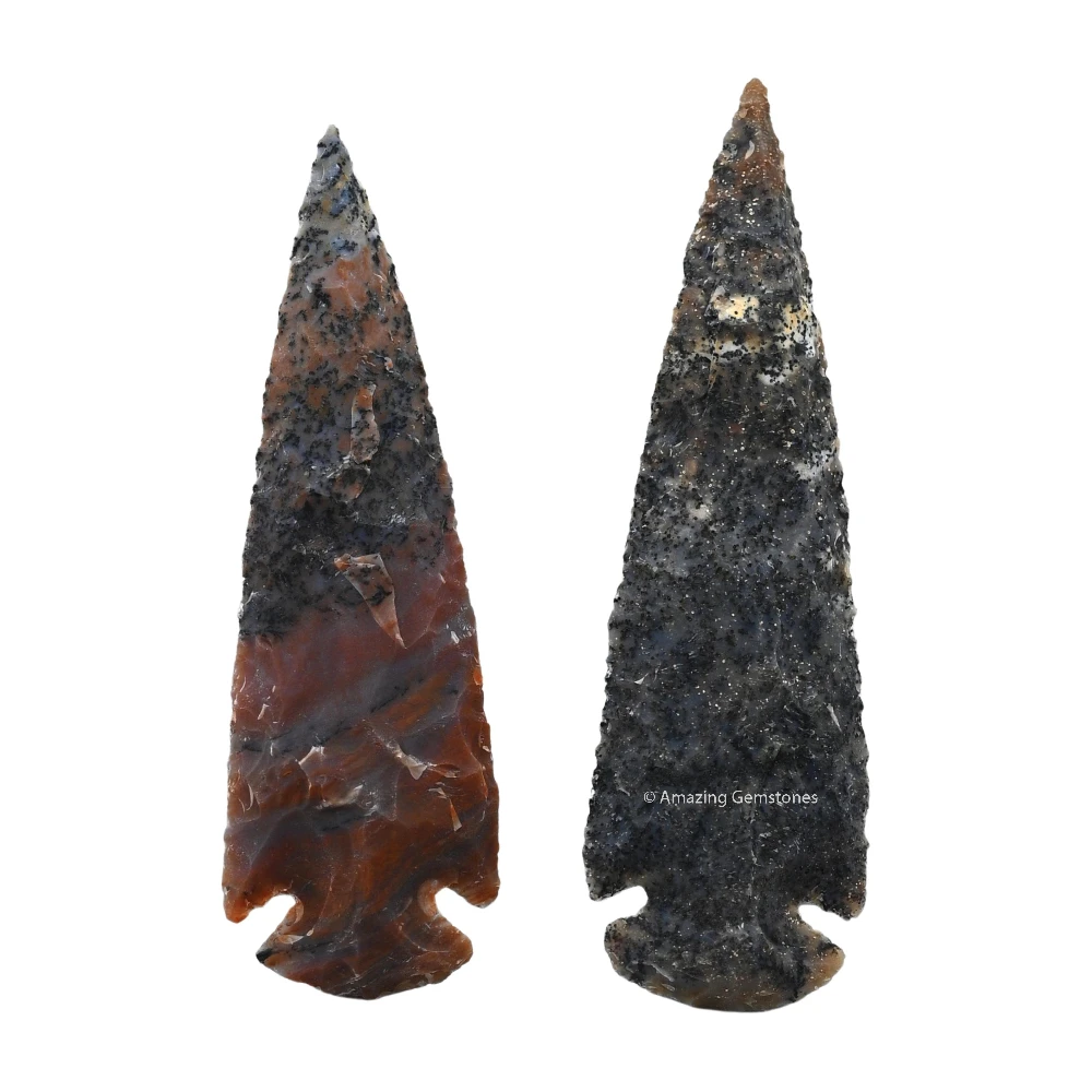 Fancy Jasper Crystal Arrowhead - 4" to 5" (2 Pieces)