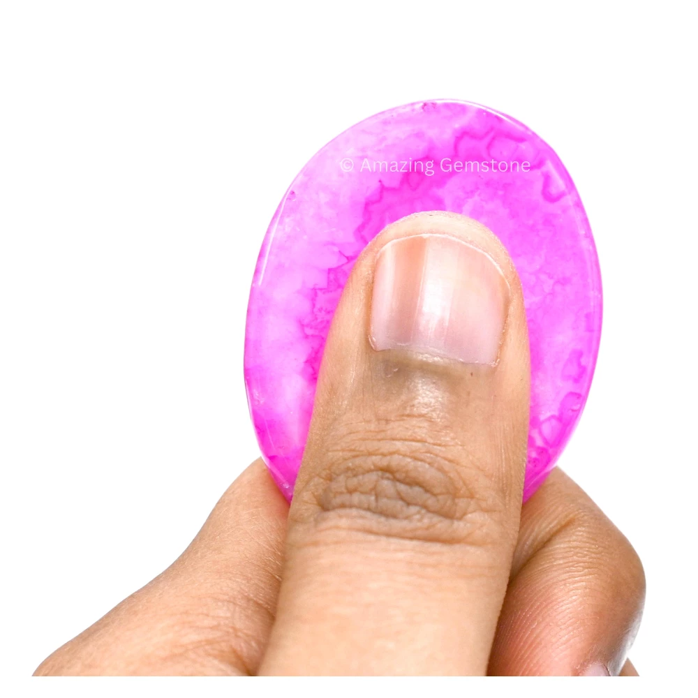 Pink Onyx Worry Stone