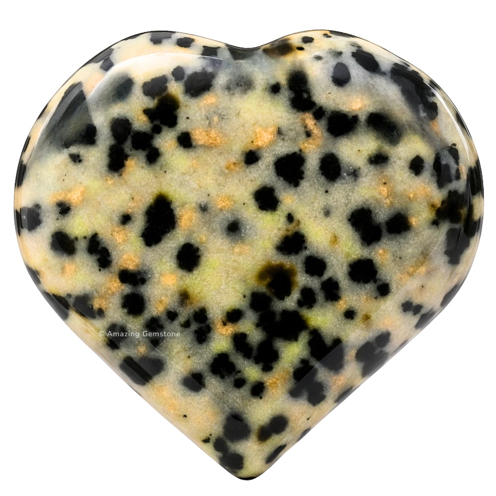 Dalmatian Jasper Heart (Pack of 2)