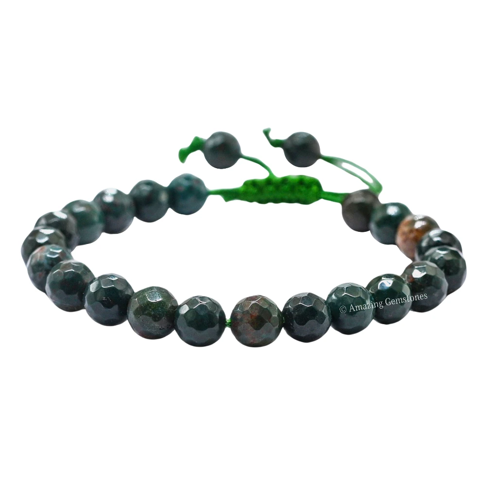 Bloodstone Bracelet (Faceted) (Adjustable)