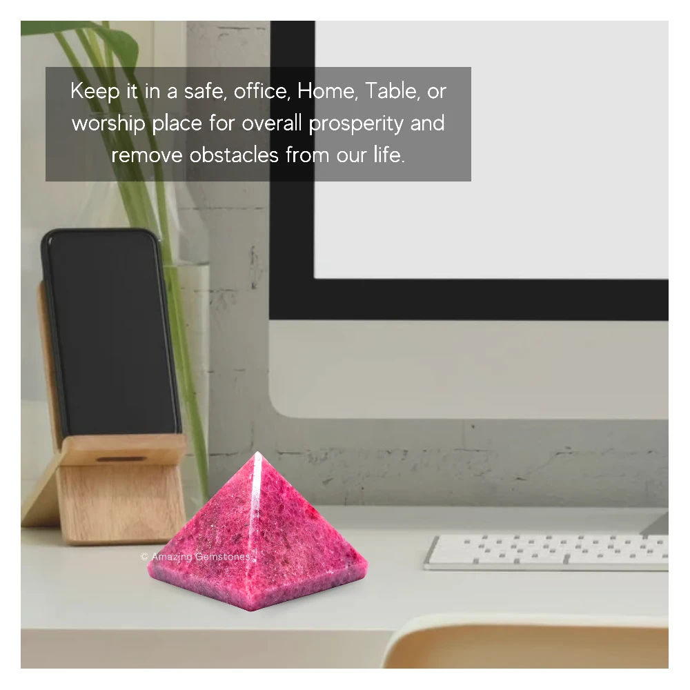 Rhodonite Pyramid (2 Inch)